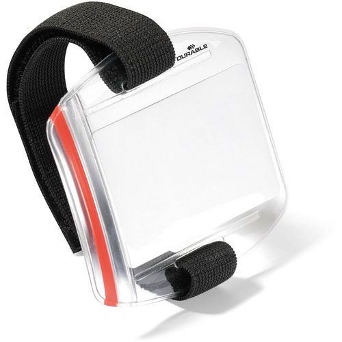 Polsband met badgehouder Polsband met badgehouder