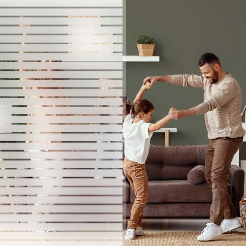 Decoratieve folie met matte stroken - Luminis