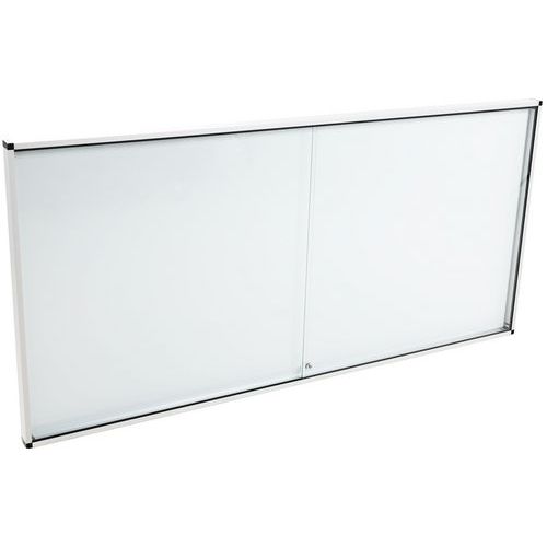 Binnenvitrine 2 deuren - aluminium achterwand - Manutan Expert