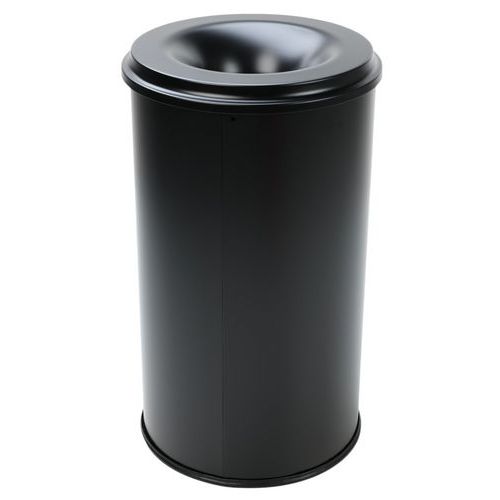 Poubelle antifeu Manutan - 20 L à 110 L - Noir ou Gris - Manutan Expert