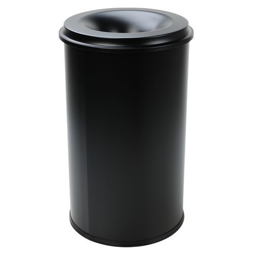 Brandwerende afvalbak Manutan Expert - 20 l tot 110 l - Zwart of grijs