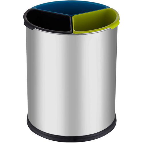 Afvalscheidingsbak rond Open Top 3x3,5 liter - EKO Afvalscheidingsbak rond Open Top 3x3,5 liter - EKO