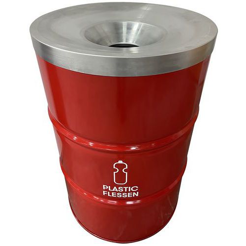 Afvalbak Plastic met vlamvertragend deksel 200 liter - BinBin