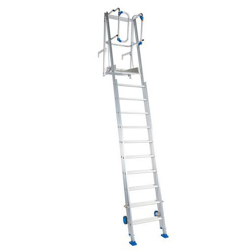 Telescopische steunladder - 10 tot 18 treden - Solide