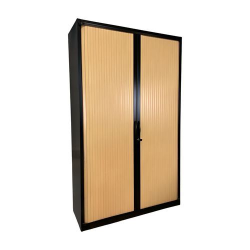 Refurbished hoge werkplaatskast met roldeur - Steelcase Refurbished hoge werkplaatskast met roldeur - Steelcase