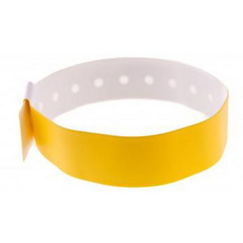 Kunststof armband van vinyl type L mat - Geel - Sogedex