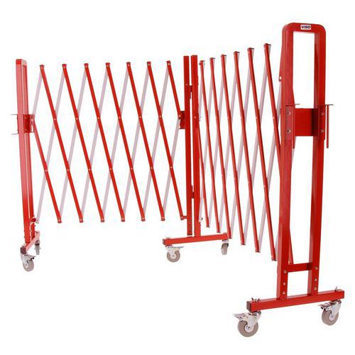 Barrière extensible métal avec roulettes - Viso