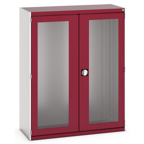 Kast Cubio 2 transparante deuren H1600mm - Bott