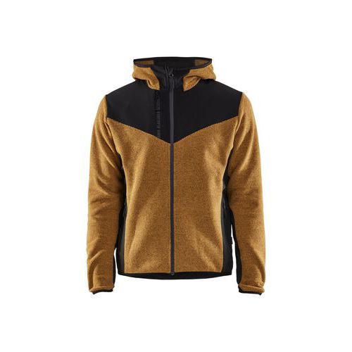 Gebreid jack met softshell Honey Gold/Black - Blåkläder Gebreid jack met softshell Honey Gold/Black - Blåkläder