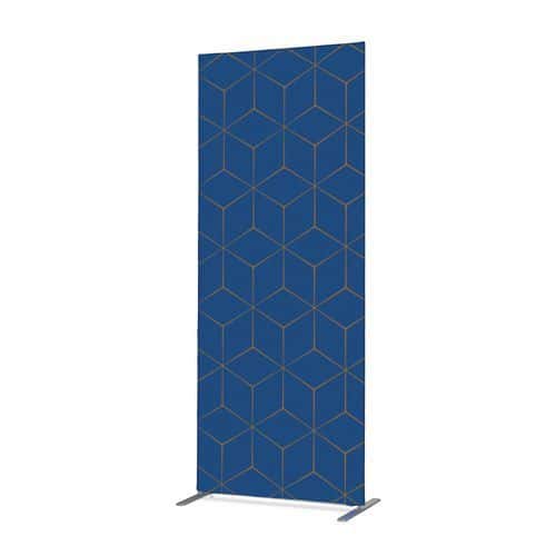 Scheidingswand Textiel Deco Dubbelzijdig Hexagon Blauw/bruin