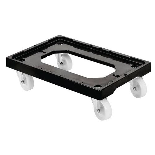Dolly met 4 zwenkwielen – stalen frame – zwart – Gilac