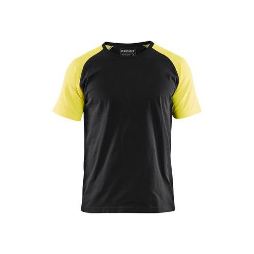 T-shirt Zwart/Geel - Blåkläder
