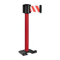 Paal voor buiten, rood, met band 10 m x 10 cm - Viso