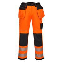 Stretchbroek met holsterzak Hi-Vis PW3 - Portwest