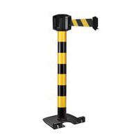 Paal voor buiten, zwart-geel, met band 10 m x 5 cm - Viso