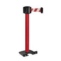 Paal voor buiten met wielen, rood, met band 10 m x 5 cm - Viso
