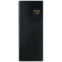 Agenda journalier Saturnus noir 7 jours/ 2 pages - Grand format - Année 2026