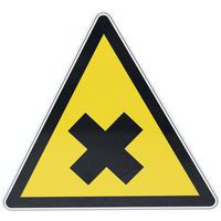 Waarschuwingsbord - Schadelijke of irriterende stoffen - Aluminium - 200 mm