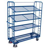 Ergonomische, hoge wagen met 4 gaasplateaus - Draagvermogen 250 en 400 kg