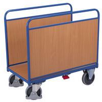 Ergonomische wagen met 2 houten zijpanelen - Draagvermogen 500 kg