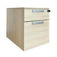 Gereviseerd verrijdbaar ladeblok met 2 laden, beuken - Steelcase