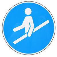 Panneau obligation - Utiliser la main courante - Manutan Expert