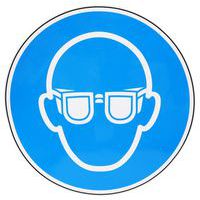 Gebodsbord - Veiligheidsbril verplicht - Zelfklevend