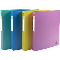 Classeur en polypropylène à 4 anneaux x12 assortis - Exacompta