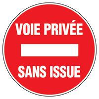 Verbodsbord - Voie privée sans issue - Hard