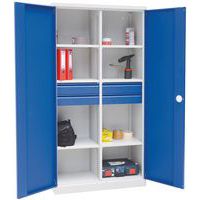 Armoire d'atelier haute Magic - Avec cloison intermédiaire - Manutan Expert