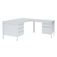Compact bureau met 2 ladeblokken Compact bureau met 2 ladeblokken
