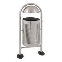 Poubelle extérieure ronde avec protection pluie 27 L - Vepabins
