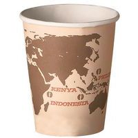 Kartonnen bekers World map 11.5 tot 40 cl