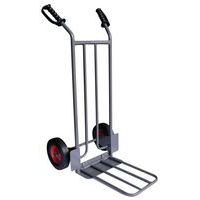 Stalen steekwagen 250 kg - Rubberen banden - Manutan