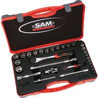 Dopsleutelset 1/2 inch en 1/4 inch 30 delig - SAM Outillage