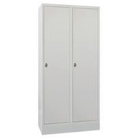 Vestiaire monobloc Medium 400 - Sur socle - Industrie propre - Moraillon porte-cadenas - 2 colonnes