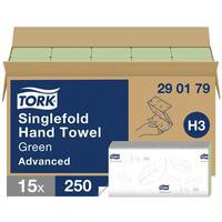 Handdoek groen Tork Advanced H3 - ZZ-vouw
