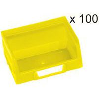 Set van 100 stapelbakken Kangourou - Lengte 103 mm - 0,4 L - Manutan