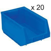 Set van 20 stapelbakken Kangourou - Lengte 345 mm - 10 L - Manutan