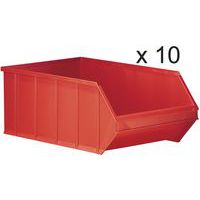 Nestbare bakken met tuit - lengte 500 mm - 30 l - set van 10