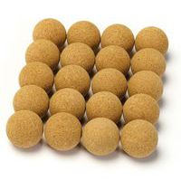 Lot De 5 Balles De Baby-foot En Liège Naturel – Diamètre 35 Mm – Poids 11 G – Brutes