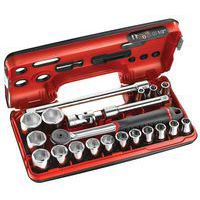 Koffer DBOX met doppenset 1/2” zeskant, metrisch -
