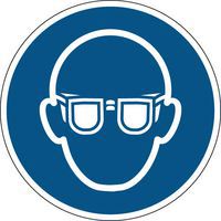 Panneau obligation rond - Lunettes de protection obligatoires - Rigide