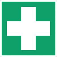 Panneau secours et évacuation carré - Premier secours - Photoluminescent rigide
