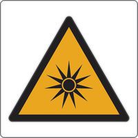 Panneau danger - Radiations optiques - Aluminium