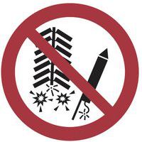 Panneau interdiction - Ne pas allumer feux d'artifice - Aluminium