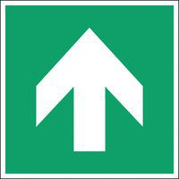 Hard noodevacuatiebord, fotoluminescerend - Pijl - Brady