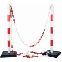 Paal met ketting in kit - Pvc - Op voet
