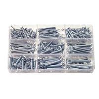 Coffret vis à tête cylindrique fendue et écrous hexagonaux 550 pièces