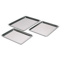 Gebaksplaat met platte randen Rvs